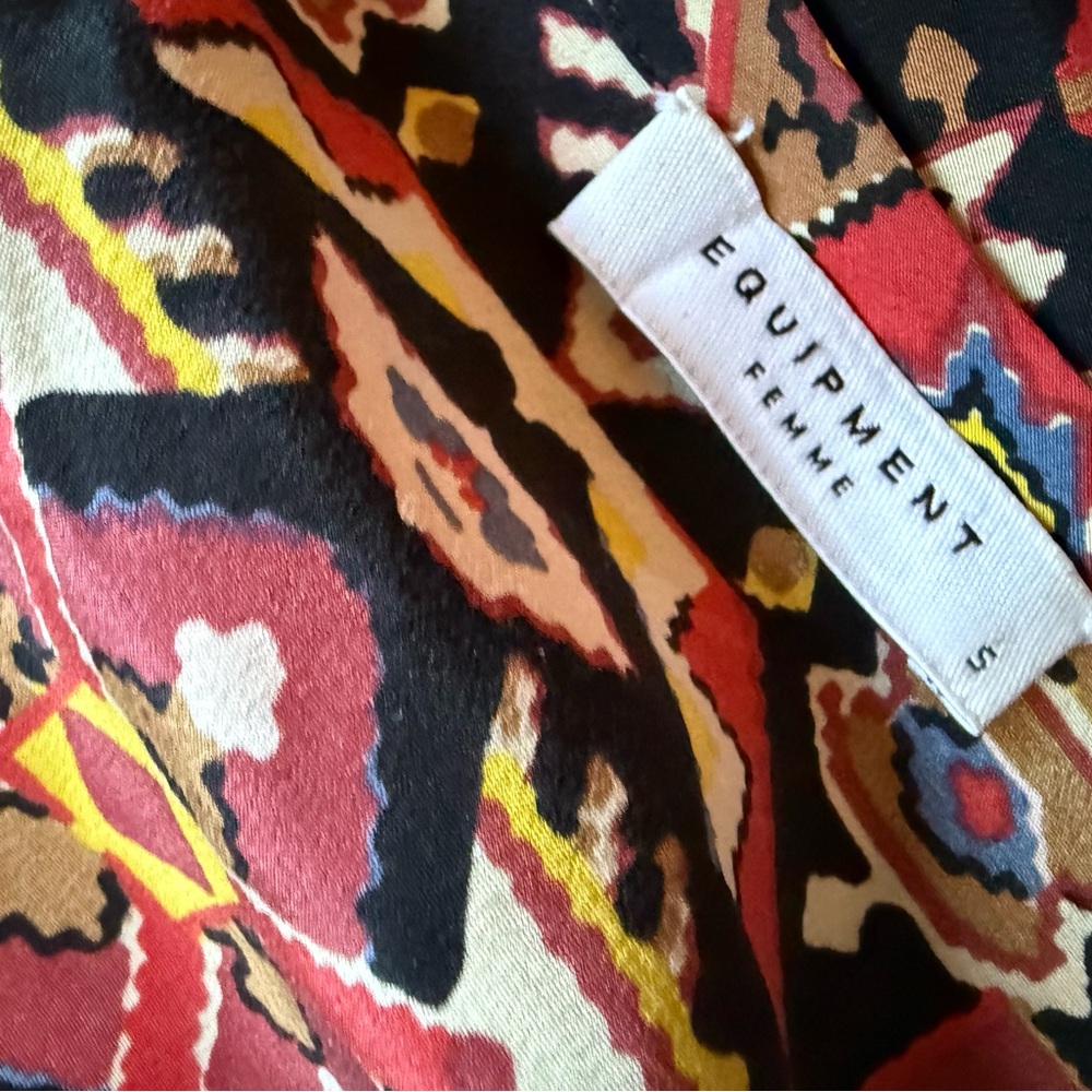 Equipment Multicolor Patterned Blouse - image 3